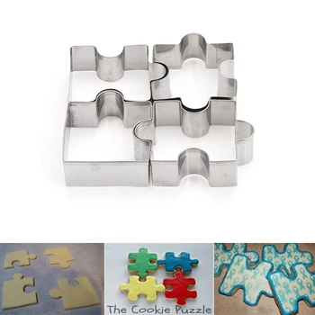 

4Pcs/set Cookie Puzzle Shape Stainless Steel Cookie Cutter Set DIY Biscuit Mold Dessert Bakeware Cake Mold EJ876972