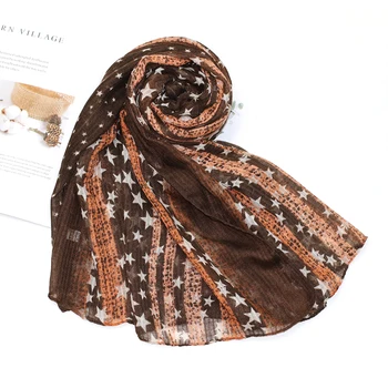 

2020 New Print Women Scarf 90x180cm Long Headwrap For Ladies Autumn Luxury Femme Muslin Turban Voile Fashion Hijab Shawl Scarves