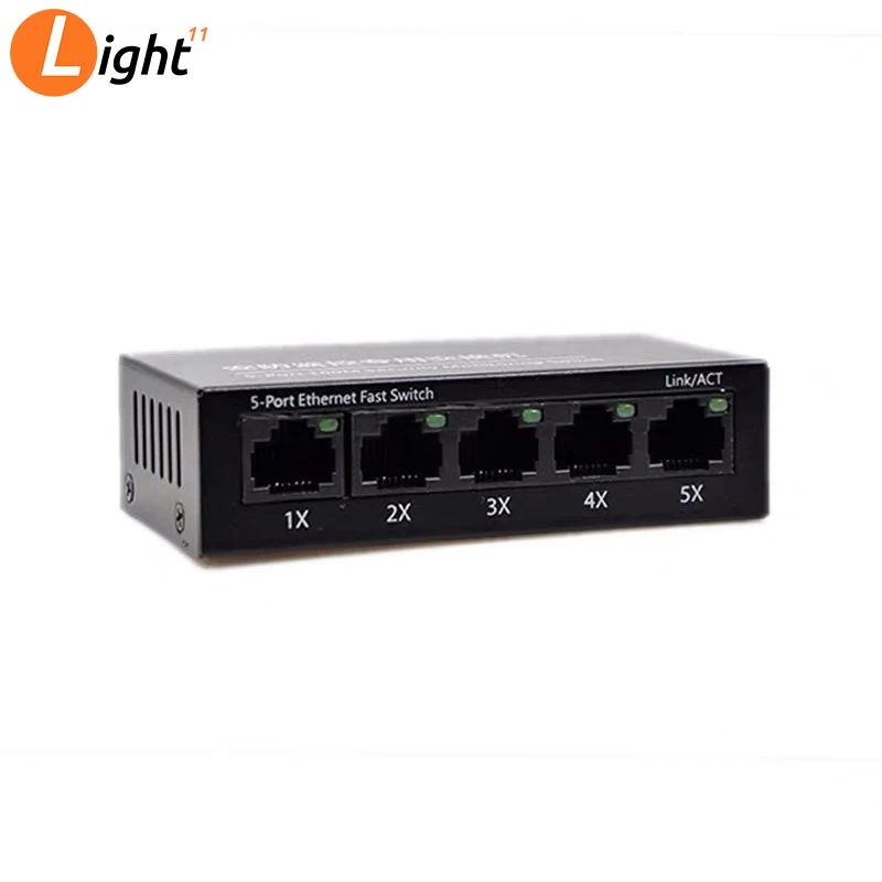 2 шт. Мини 100 м 5* RJ45 Быстрый Ethernet переключатель волоконно-оптический медиа конвертер волоконно-оптический приемопередатчик