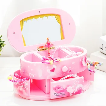

New Rotating Ballet Music Box for Girlfriend Birthday Gift Music Box Plastic Jewelry Storage Box Gift Box Christmas MJ71406