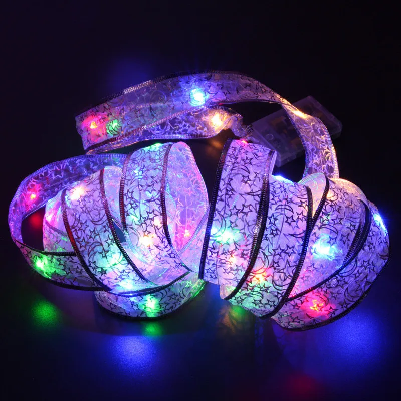 

4M 40leds LED Copper Wire String Ribbon Light AA Battery Power Colorful Fairy Lighting For Wedding Lace Star Decor Light Chains
