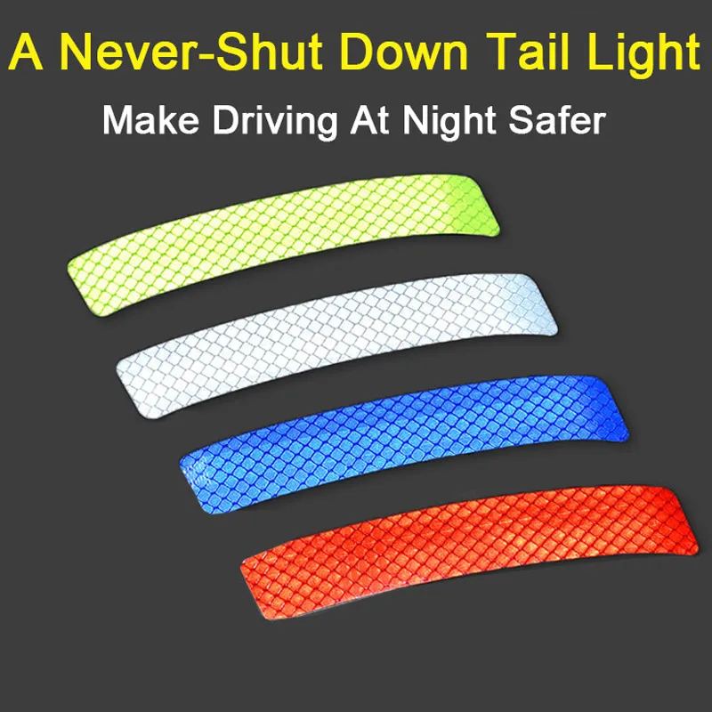 

2pcs Car Door Sticker Decal Warning Tape Car Reflective Stickers Reflective Strips Car-styling 5 Colors Safety Mark Car Stickers