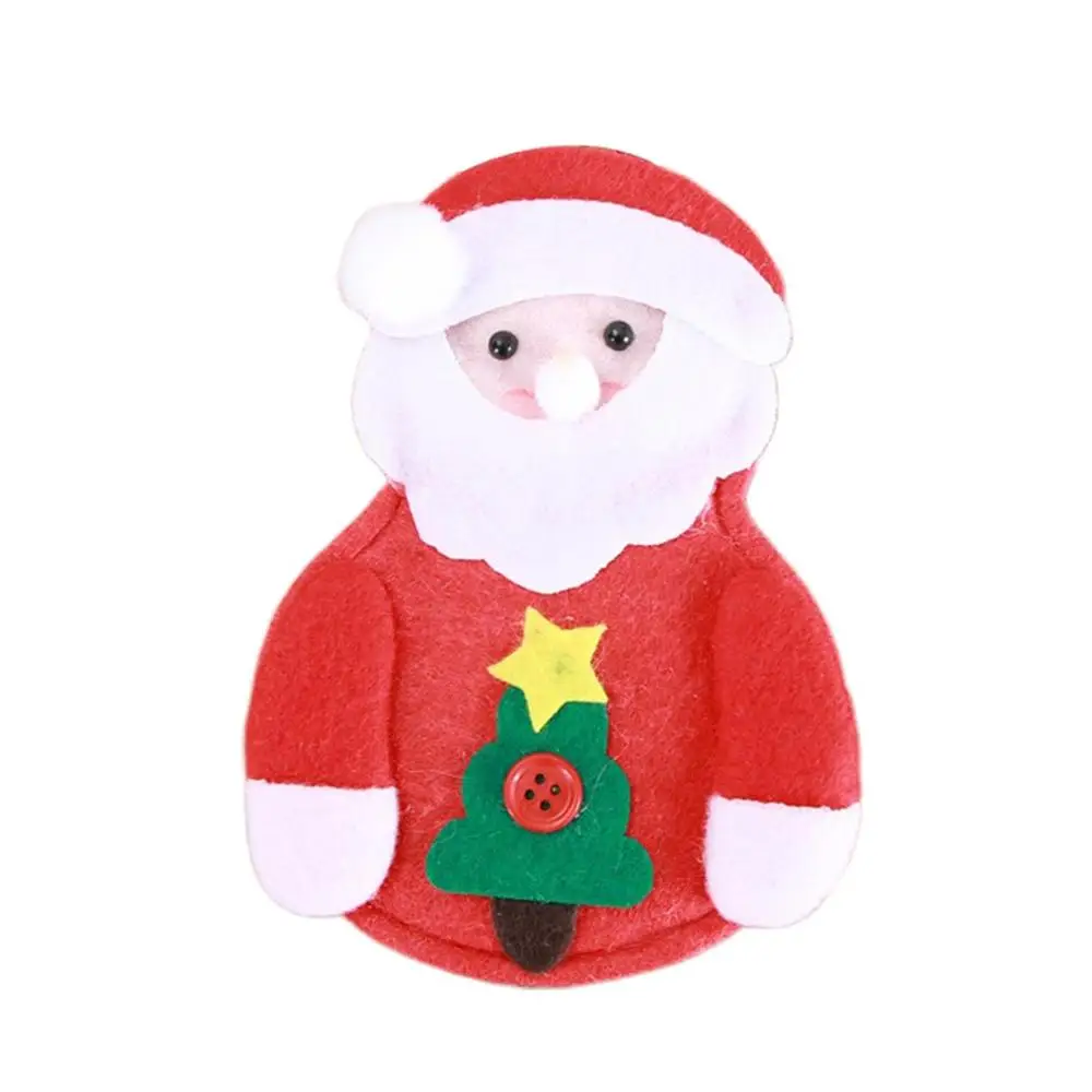 

Christmas Cutlery Table Bag Christma Decoratio for Home Cutlery Pocket Fork Knife Tableware Santa Claus Dinner Table Home Decor