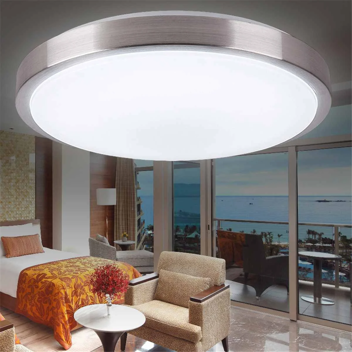 

Round LED Ceiling Light Home Bedroom Kitchen Surface Mounted LED Panel Lamp Modern Indoor Lighting Fixtures 100-240V 12/24W