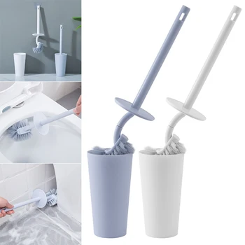 

Long Handle Soft Bristles Toilet Brush Brush and Holder for Bathroom Deep Cleaning Wall MDJ998