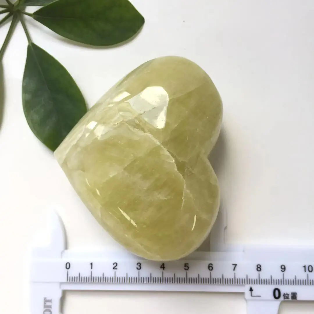 High Quality& Beautiful Natural Citrine Hand Carved Crystal Heart For Present Or Collection ZY