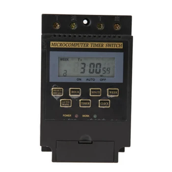 

220V LCD Digital Weekly Programmable Control Power Timer Switch Time Relay Microcomputer Power Supply Electronic Timer KG316T