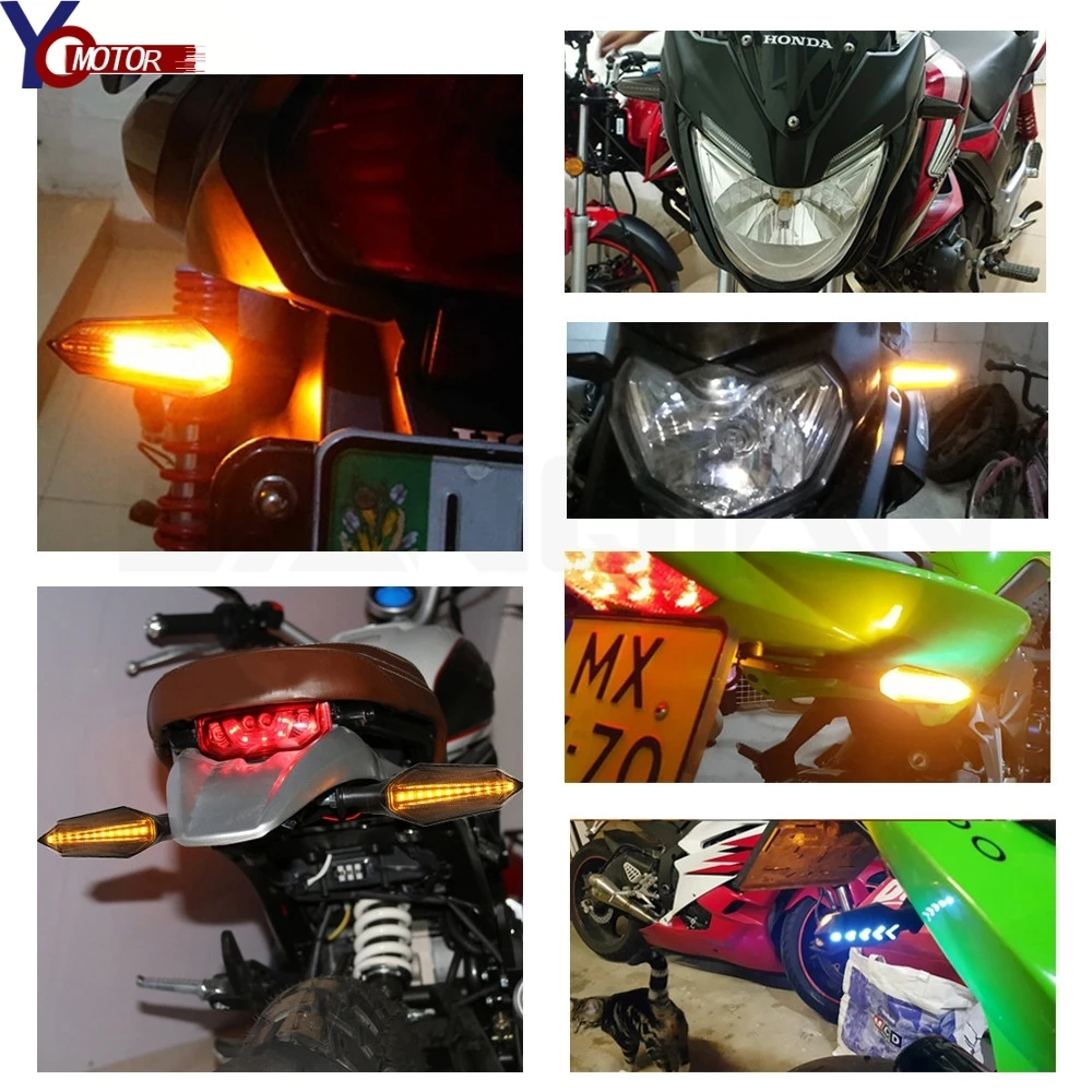 Для KAWASAKI ER-5 GPZ500S EX500R ниндзя 650R ER6F ER6N мотоцикла указатель поворота светильник мигающий 12 Светодиодный светильник с W800 W800 SE