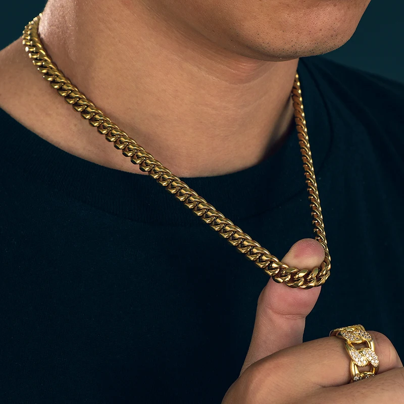 8mm 6mm Classic Cuban Chain Stainless 