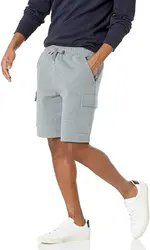 Shorts de sport respirants pour hommes, tenue décontractée, couleur unie, pantalons de jogging courts avec molleton respirant 