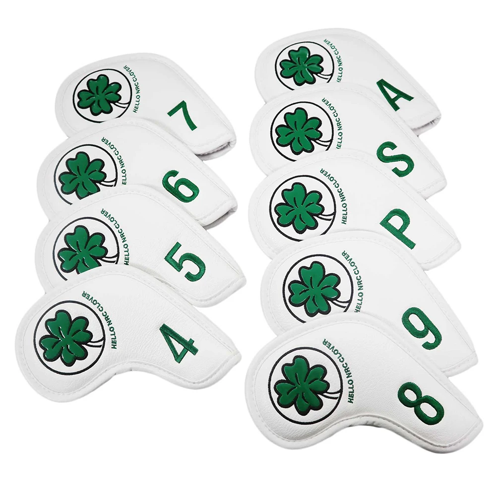 Pu Leather Golf Iron Headcover Golf Club Head Covers Irons 9 Pcs