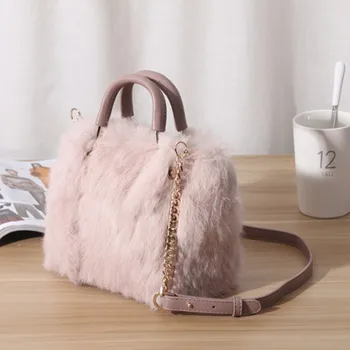 

New winter fur bag casual fashion creative bag wild messenger clutch bag