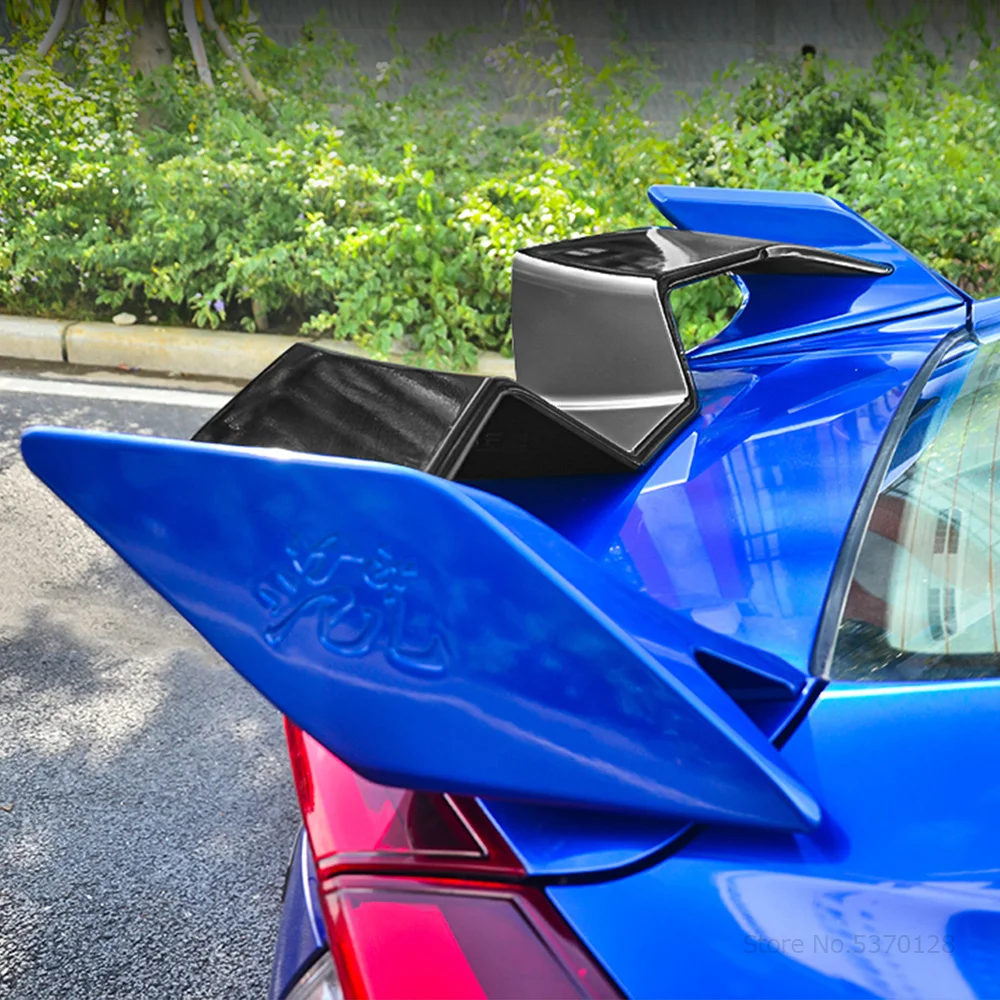 AITWATT Подходит для Honda Civic белый спойлер высокое качество АБС пластик задняя крыша хвост крыло черный спойлер для автомобиля Стайлинг