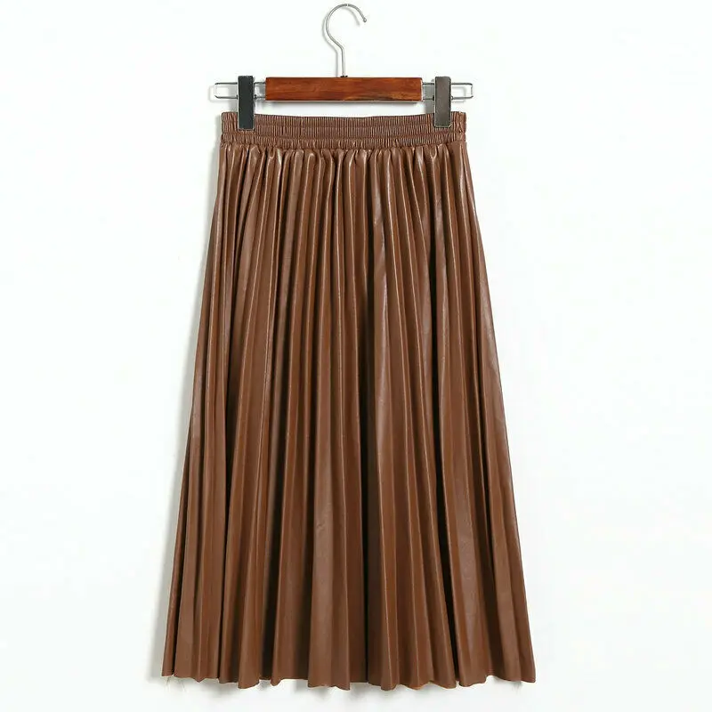 Новое поступление, зимняя сексуальная женская тонкая элегантная шикарное миди-юбка, Женская однотонная трикотажная облегающая юбка-карандаш, OL повседневная юбка в складку