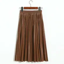 Новое поступление, зимняя сексуальная женская тонкая элегантная шикарное миди-юбка, Женская однотонная трикотажная облегающая юбка-карандаш, OL повседневная юбка в складку