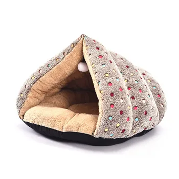 

Thick Triangular Cat Sleeping Bed Winter Warm Soft Kennel Tent Pet Puppy Mat House Hogard