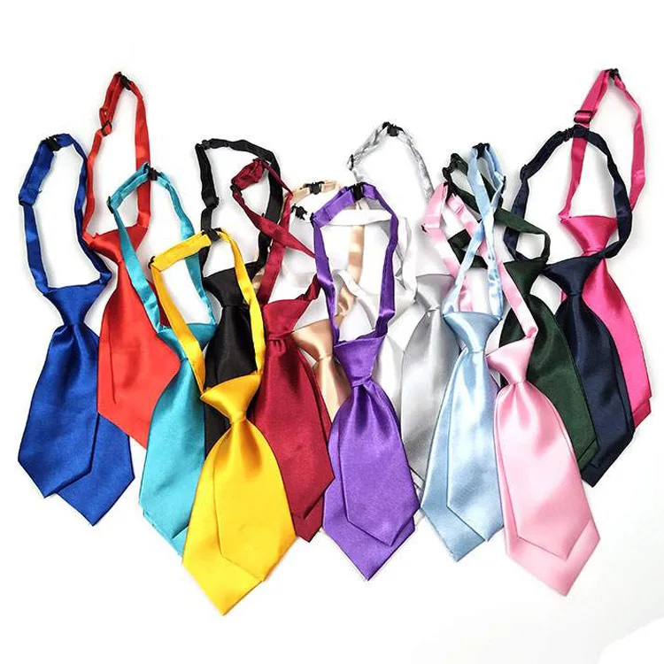 

20*7cm New Baby's Solid Pattern Double Layer Tie Kids Boys Girls Suit Accessories Neckties Pre-tied Korean Women Student Tie