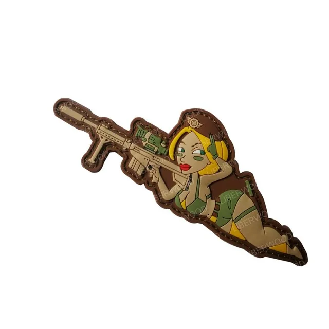 Parche de goma de PVC 3D para pistolas, rifles, armas AK47, balas, Airsoft, gancho, cierre, insignia, combate, para mochilas, chaquetas, ropa y bolsos