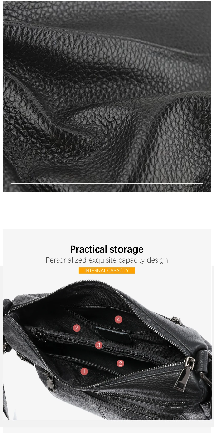 mãe 100% couro genuíno clássico preto muitos