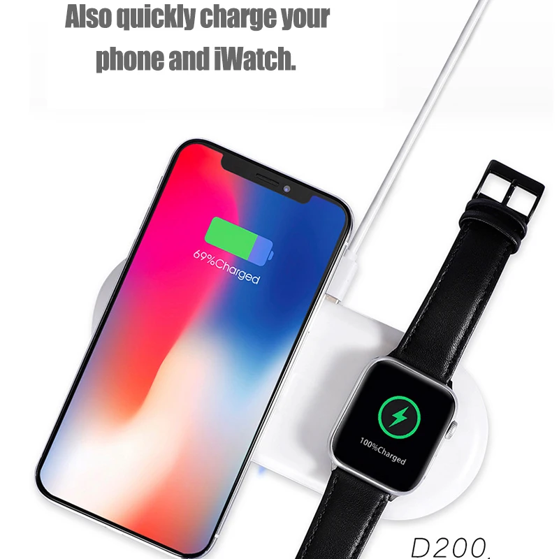Беспроводное зарядное устройство QC 3 0 быстрая зарядка для iWatch 1 2 4 5 адаптер Qi