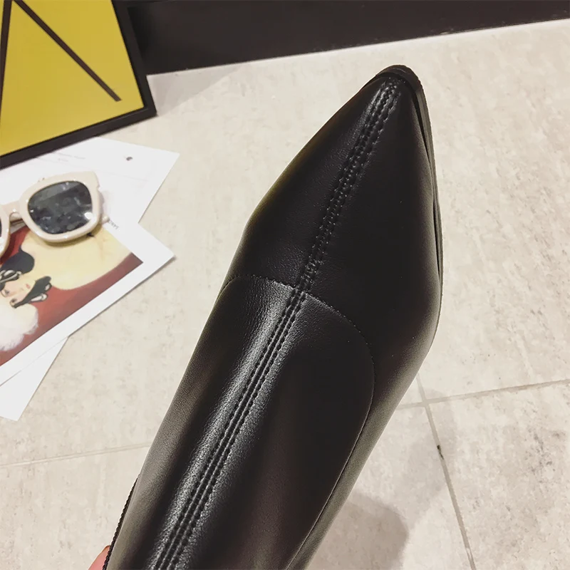 Botas mujer invierno/2019 женские ботинки теплые зимние ботильоны Челси на меху молнии сбоку