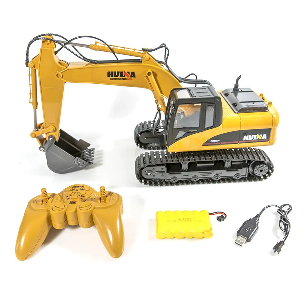 

RC Truck Excavator 15CH 1:14 Construction Digger Wireless Bulldozer+Remote Control Alloy Excavator Birthday Gift