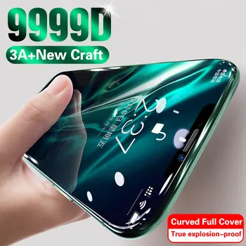 Перейти на Алиэкспресс и купить Полное покрытие стекло для iPhone 11 Pro Max XS MAX XR X защита экрана закаленное стекло для iPhone 7 8 6 6s Plus 10 11 стеклянная пленка