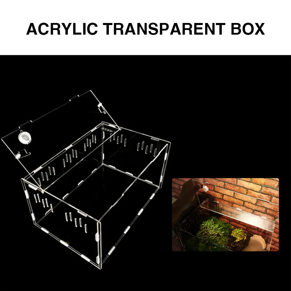 Прозрачный Террариум для рептилий акриловый подъем коробка хладнокровные животные зоотовары ящик для рептилий насекомых прочный