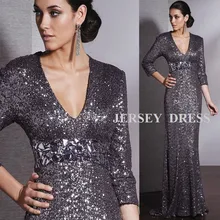 

custom Sale New Selena Gomez Paillette Crystal Brides Design Long Evening Gowns Carpet Celebrity mother of the bride Dresses