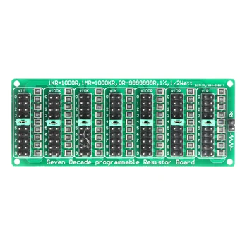 

Programmable Resistor Board 7 Decade Resistor Board 1R-9999999R Step Accuracy 1R 1/2 Watt Programmable Resistance SMD Module