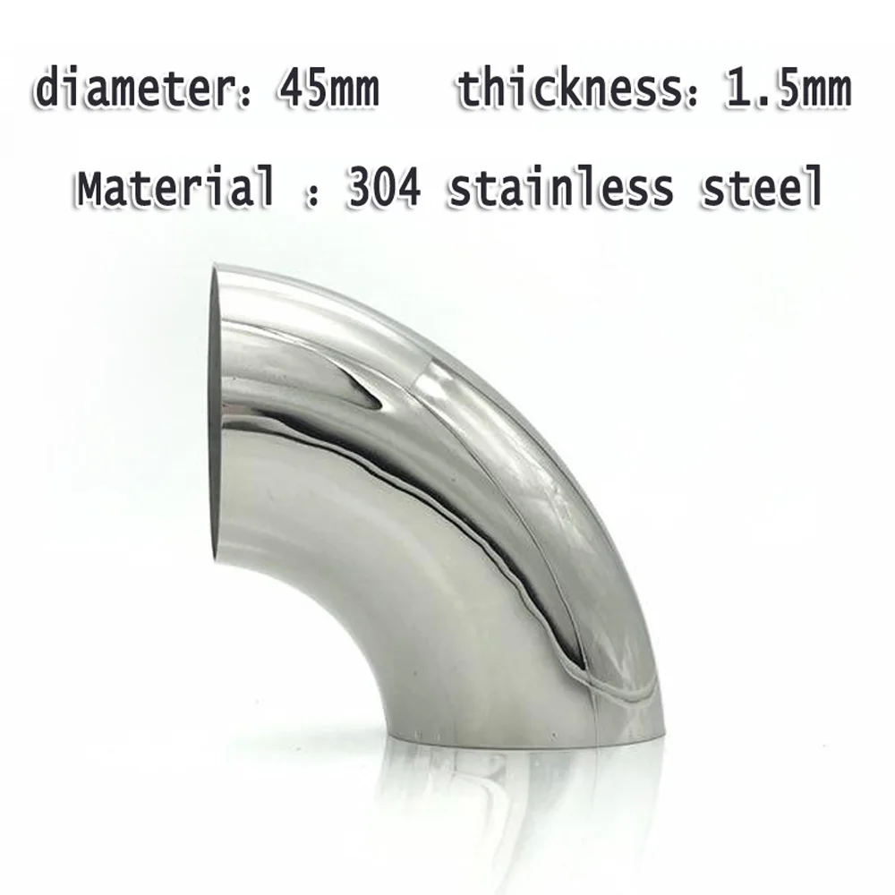 

1.8 45mm 304 Stainless Steel 45 Degree Exhaust Bend Elbow Pipe Thickness:1.5mm