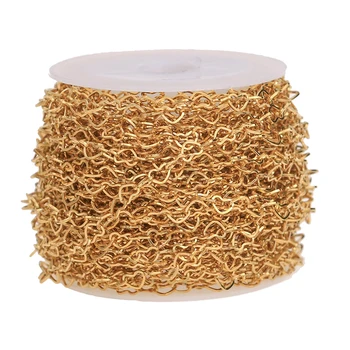 

1 Meter Stainless Steel Gold Handmade Hollow Love Diy Chain Necklace Jewelry Making Findings DIY Supplies Wholesale Lots Bulk