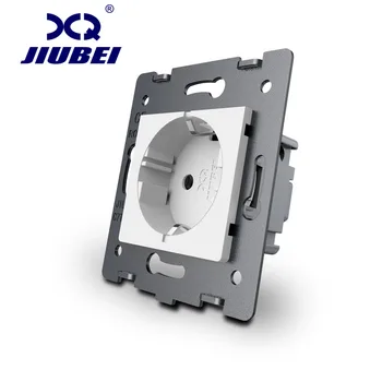 

jiubei Socket DIY Parts, White Plastic Materials, EU standard, Function Key For EU Wall Socket, C7-EU11