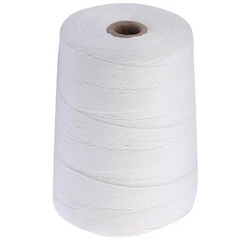 

1 Roll 500M Fine Cotton Rope Durable Hanging Rope Woven Cotton String Bundle Wrapping Rope for Sausage Pork Elbow Bacon zongzi (