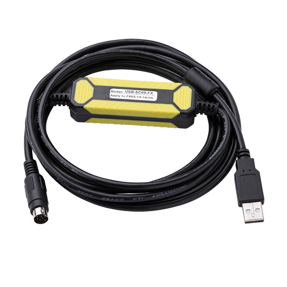 1PC PLC Programming USB-SC09-FX Cable For Mitsubishi MELSEC USB TO RS422 ADAPTER 