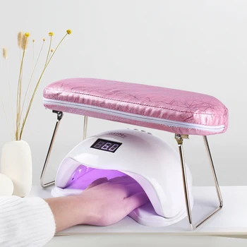 

10 Colors Wrist Soft Palm Rest Cushion Pillow Arm Stand Manicure Leather Waterproof Support Hand Holder Pad Nail Art Lamp Tool