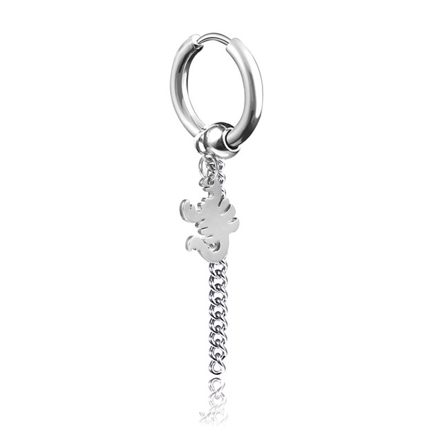 Popular Hip Hop kpop bangtan boys Stud Earrings Fashion Leaf Cross Stainless steel Pendant Earrings jewelry for men women