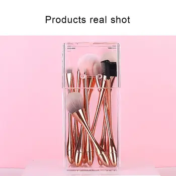 

New Clear Cosmetic Makeup Storage Box Brush Holder Jewelry Organizer Dust-proof Nail Polish Storage Box For Dresser Table