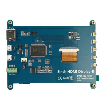 

5 Inches LCD Display Screen CTP Capacitive Touching Panel for Raspberry Pi Display-B 800*480 DIY Module Kit