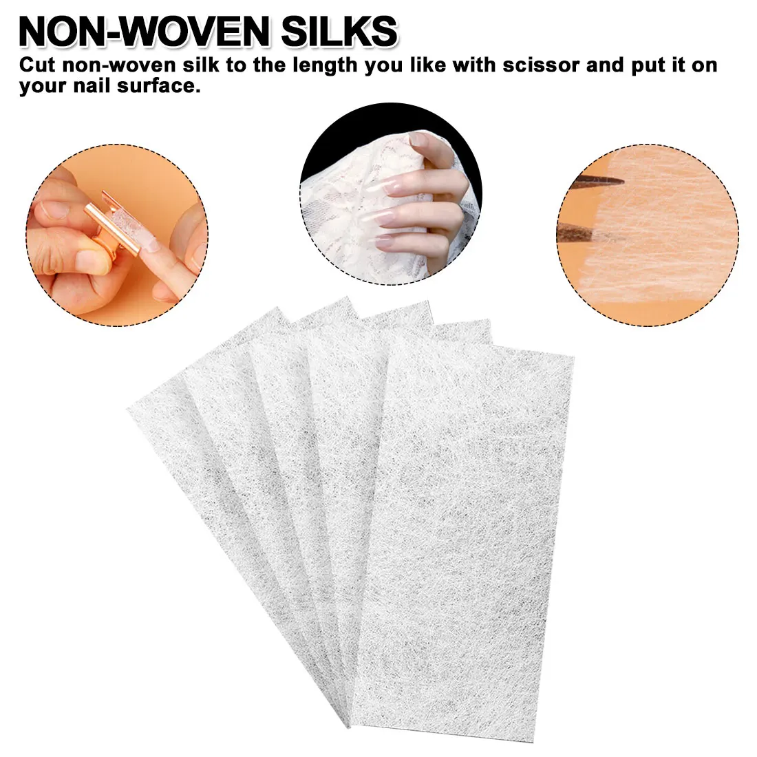

Fiberglass Building Gel Set Nail Extension Glass Fibernails Fiber Acrylic Manicure Salon Tool Non-Woven Silk Diy Manicure Tip