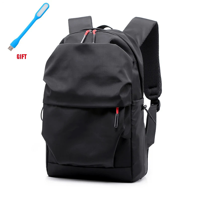 Men Backpack Laptop Casual-Style Pleated Large-Capacity for Stundet Bag Water-Repellent