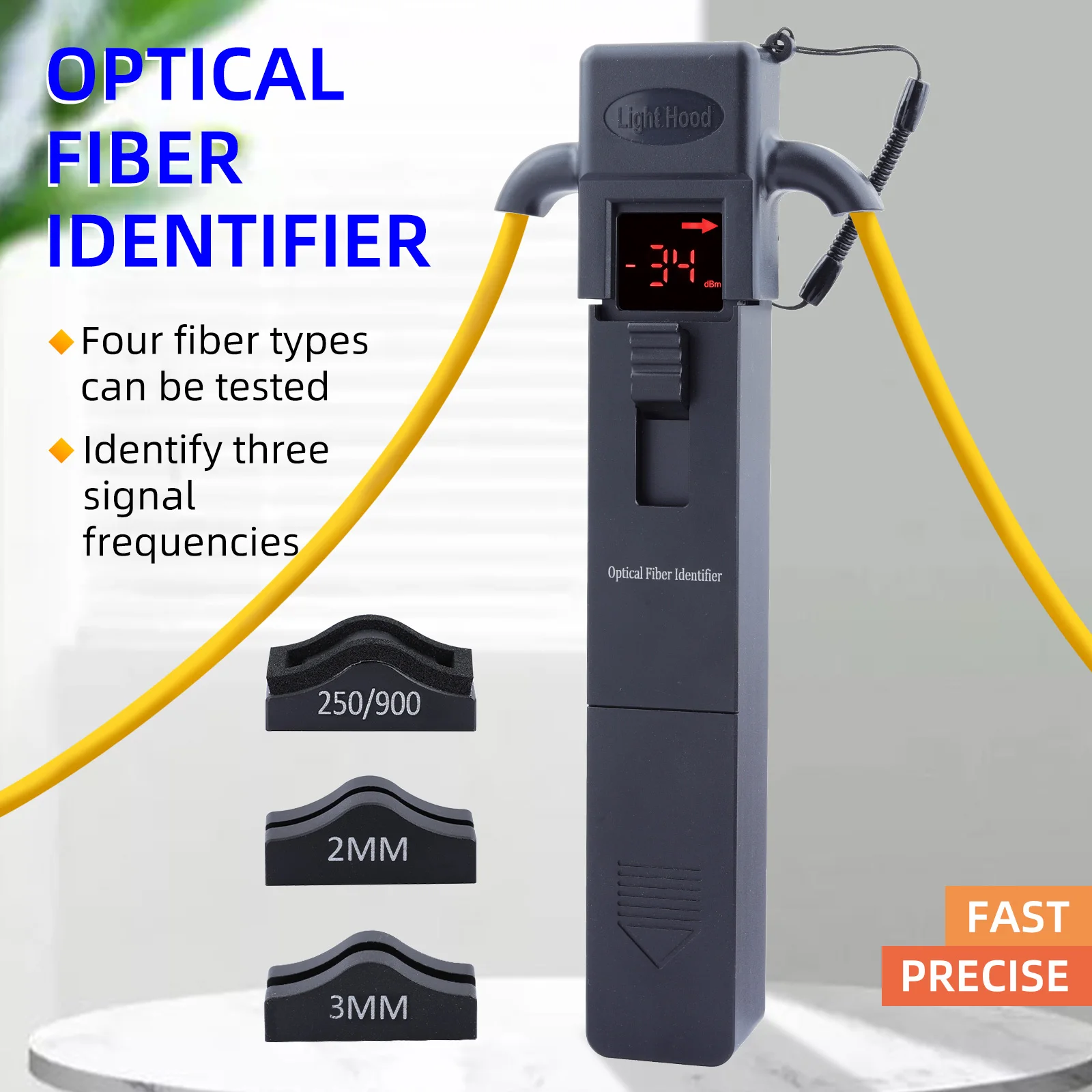 KELUSHI Fiber Optic Identifier 800-1700 nm Pigtail jumper Live Fiber Detector Identifier with Visual Fault Locator habotest ht609 gas leak detector combustible gas detector with lcd display audible and visual alarm ambient temperature and humidity methane natural gas hydrogen detector