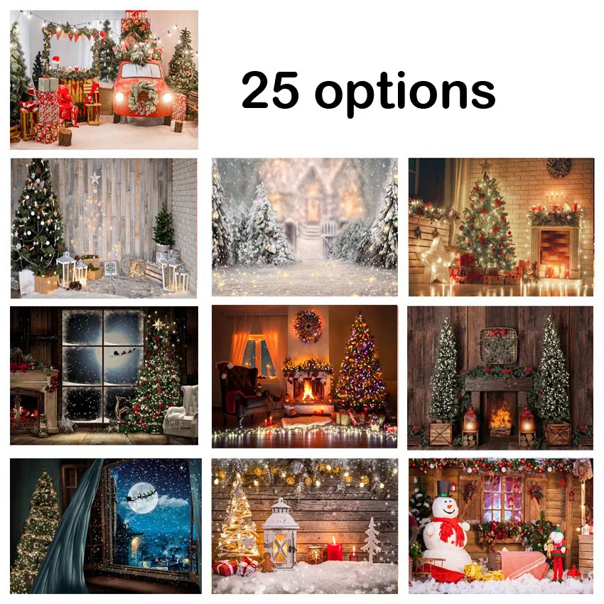 Christmas Photography Backdrops Winter Snow Baby Newborn Photo Booth Backgrounds for Photocall Studio Photographic Vinyl Fabric |
