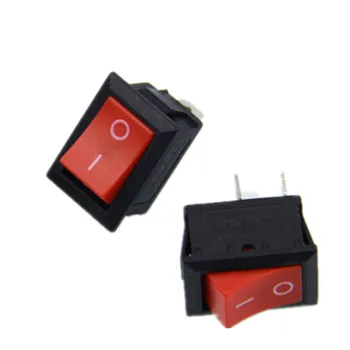 

KCD1-1111 Black Red Button 2 Pins High Quality Rocker Switch For Point Detector Affordable Toggle Switch 21.5*15.2mm 100pcs