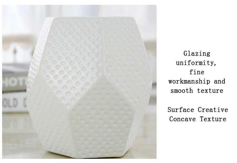 Creative Multi-faceted Geometric Vase Ceramic Flower Pot Flower Basket Flower Vase Decoration Home Nordic Decoration