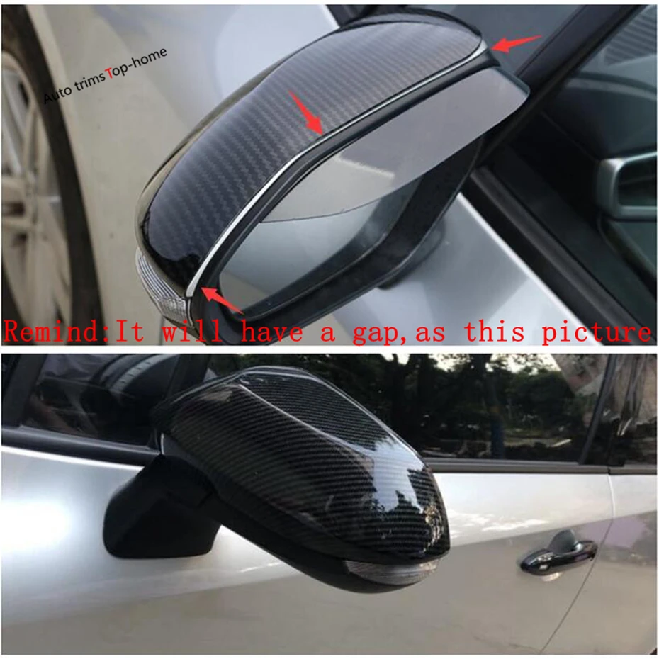 

Yimaautotrims Side Door Rearview Mirror Decoration Shell Cover Trim Fit For Toyota Corolla 2019 2020 ABS Chrome / Carbon Fiber