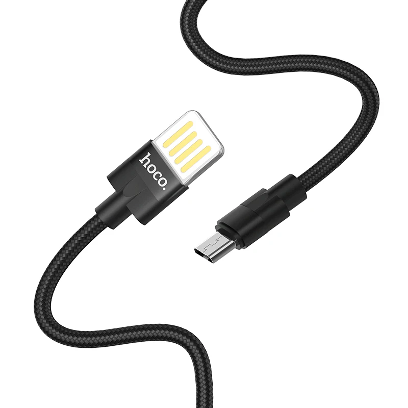 HOCO U55 25 шт./лот 1,2 м нейлоновый двухсторонний штекер USB кабель для iPhone type-C кабель Micro кабель для huawei USB-C