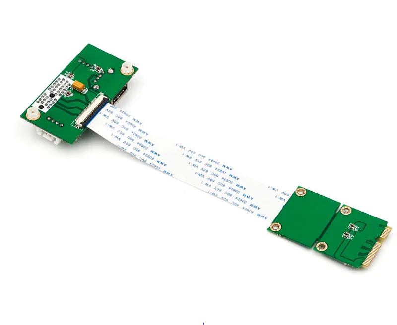 QINDIAN добавить на карты Mini PCI-E к PCI Express 1X адаптер Riser удлинитель Mini PCIE к PCIE X1 USB 2,0 карта Riser FFC кабель