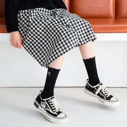 New Winter Women 's Socks  Cute Embroidered Trend Cartoon Smiling Face Medium Tube Colored Cotton Fungus Side Pile Adult Casual