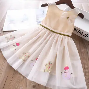 

2020 Summer Baby Girls Cartoon Sequined Vest Dress, Princess Kids Sweet Clothing 6 pieces/lot, Wholesale